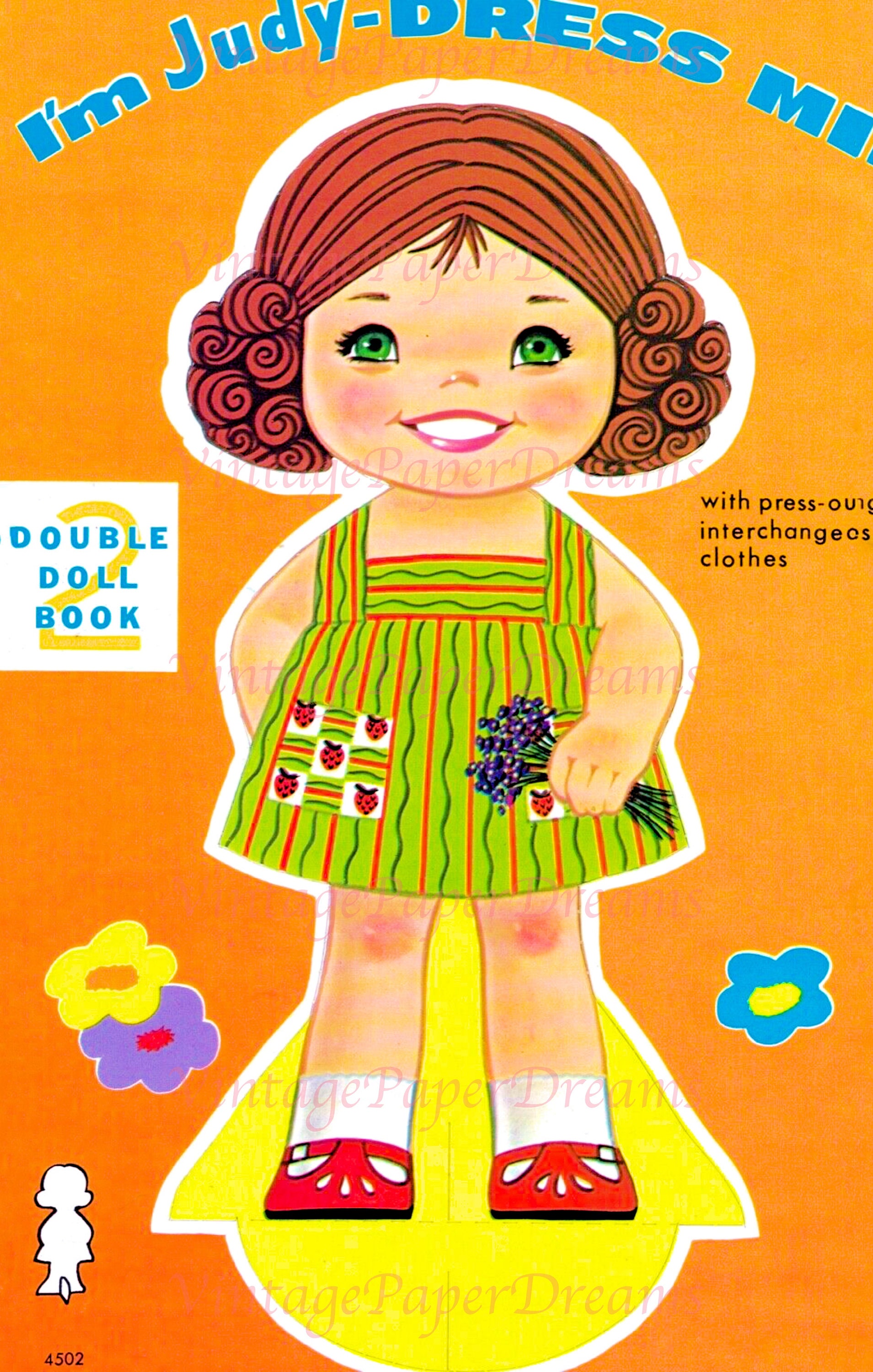 Vintage Paper Doll Printable PDF dress Me Paper Dolls 70s 1970s Girl