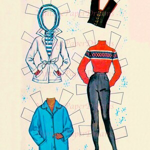 Vintage Paper Doll Printable PDF • barbie Ken Paper Doll • 60s 1960s ...