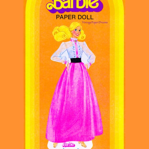Barbie Paper Doll Printable PDF barbie Paper Doll Vintage Etsy