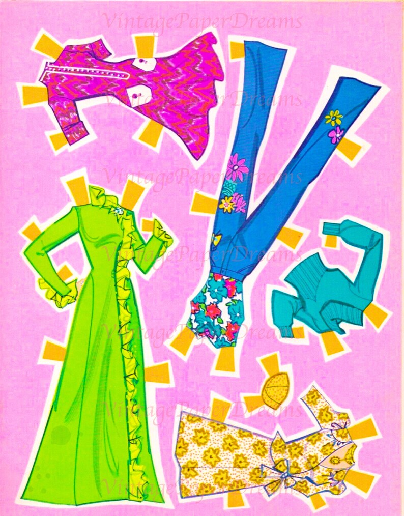 Vintage paper doll printable pdf barbie s sweet 16 etsy sterreich