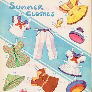 Vintage Paper Doll Printable PDF • Bob &amp; Betty Paper Doll • 40s 1940s ...