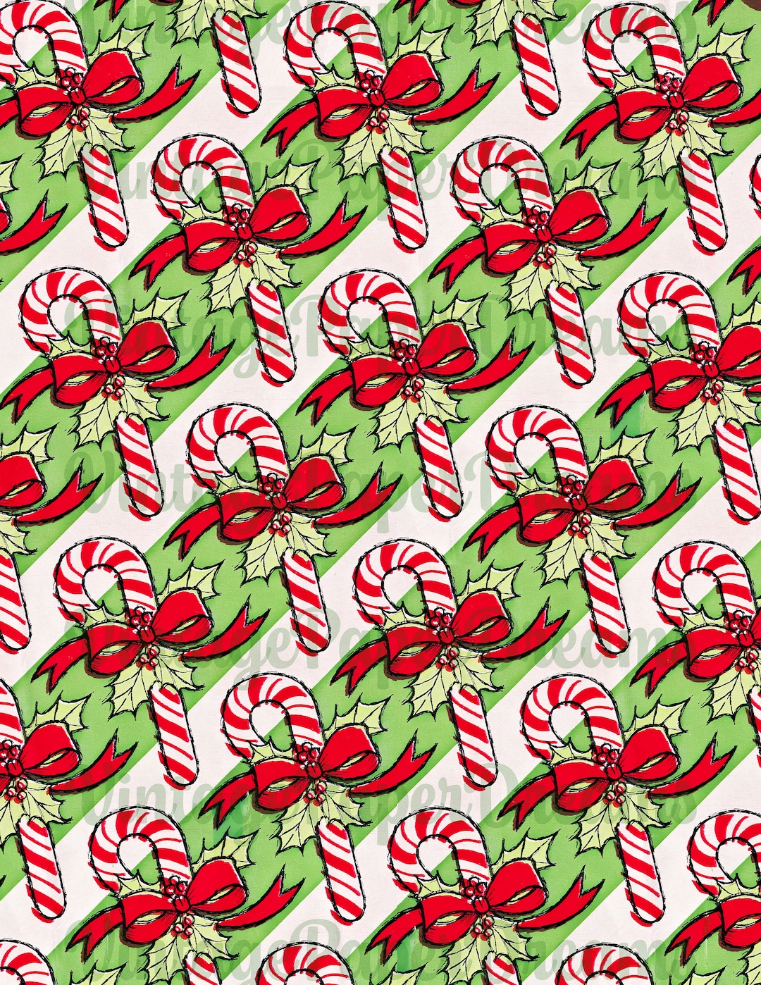 Vintage Printable Christmas Wrapping Paper Download PDF Etsy