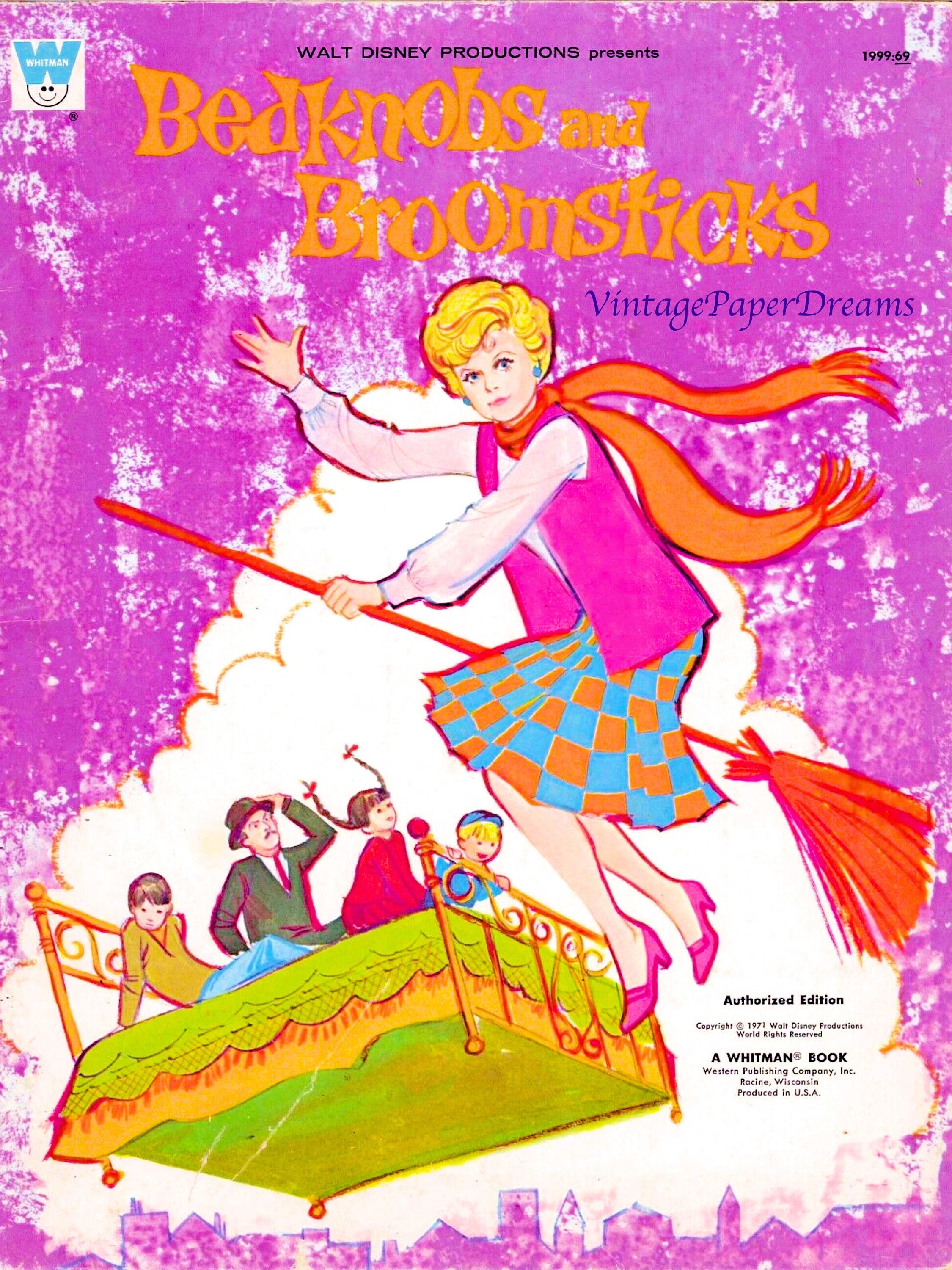 Vintage Paper Doll Printable PDF Bedknobs and Broomsticks Paper Dolls