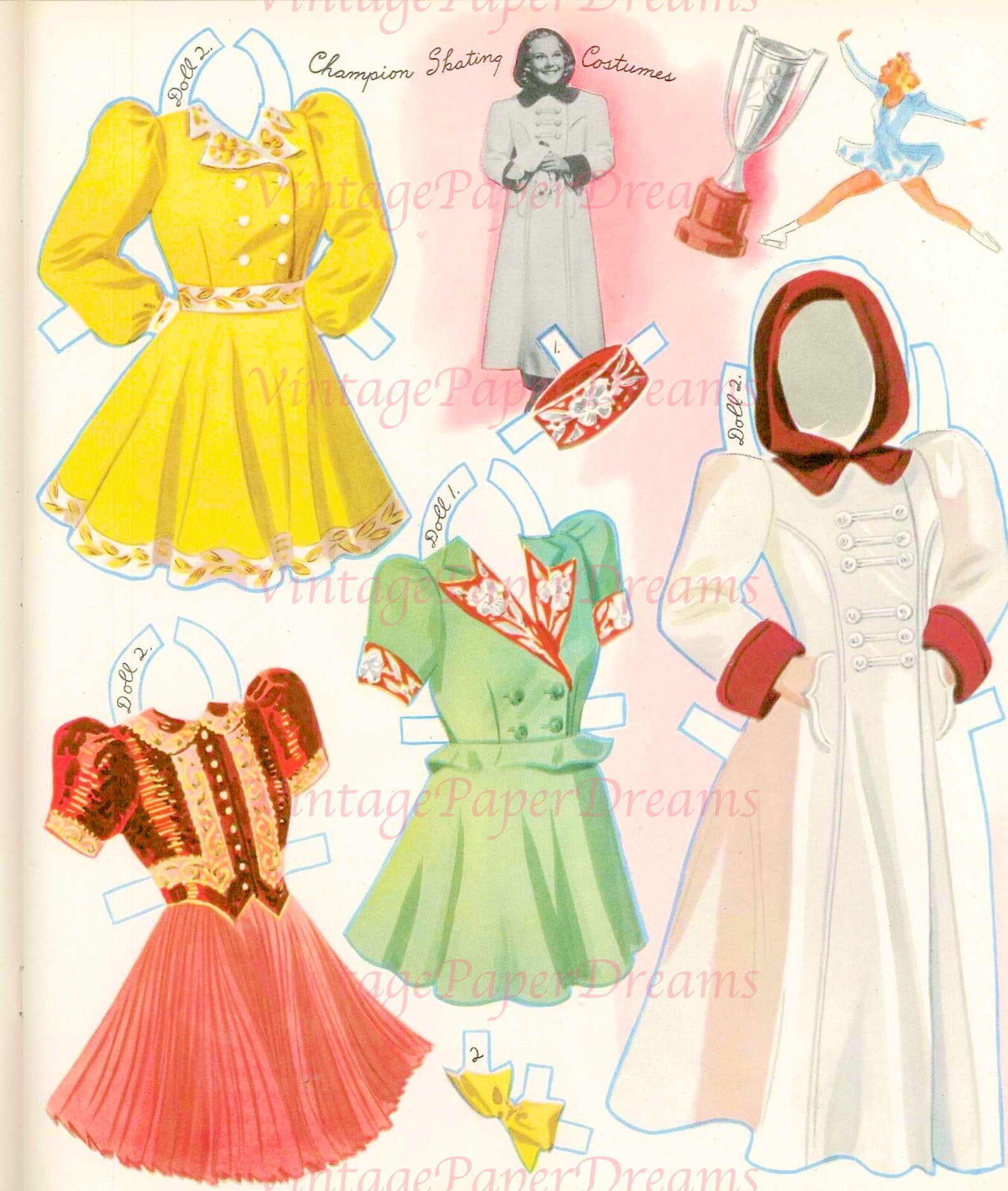 Vintage Paper Doll Printable PDF bette Davis Paper Doll - Etsy