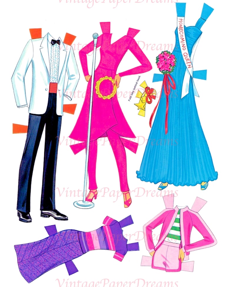 Vintage Paper Doll Printable PDF Starr Shaun Paper Doll Etsy Canada