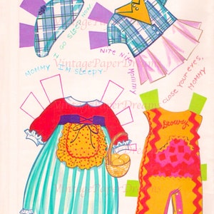 Vintage Paper Doll Printable PDF • drowsy Baby Paper Doll • 70s 1970s ...