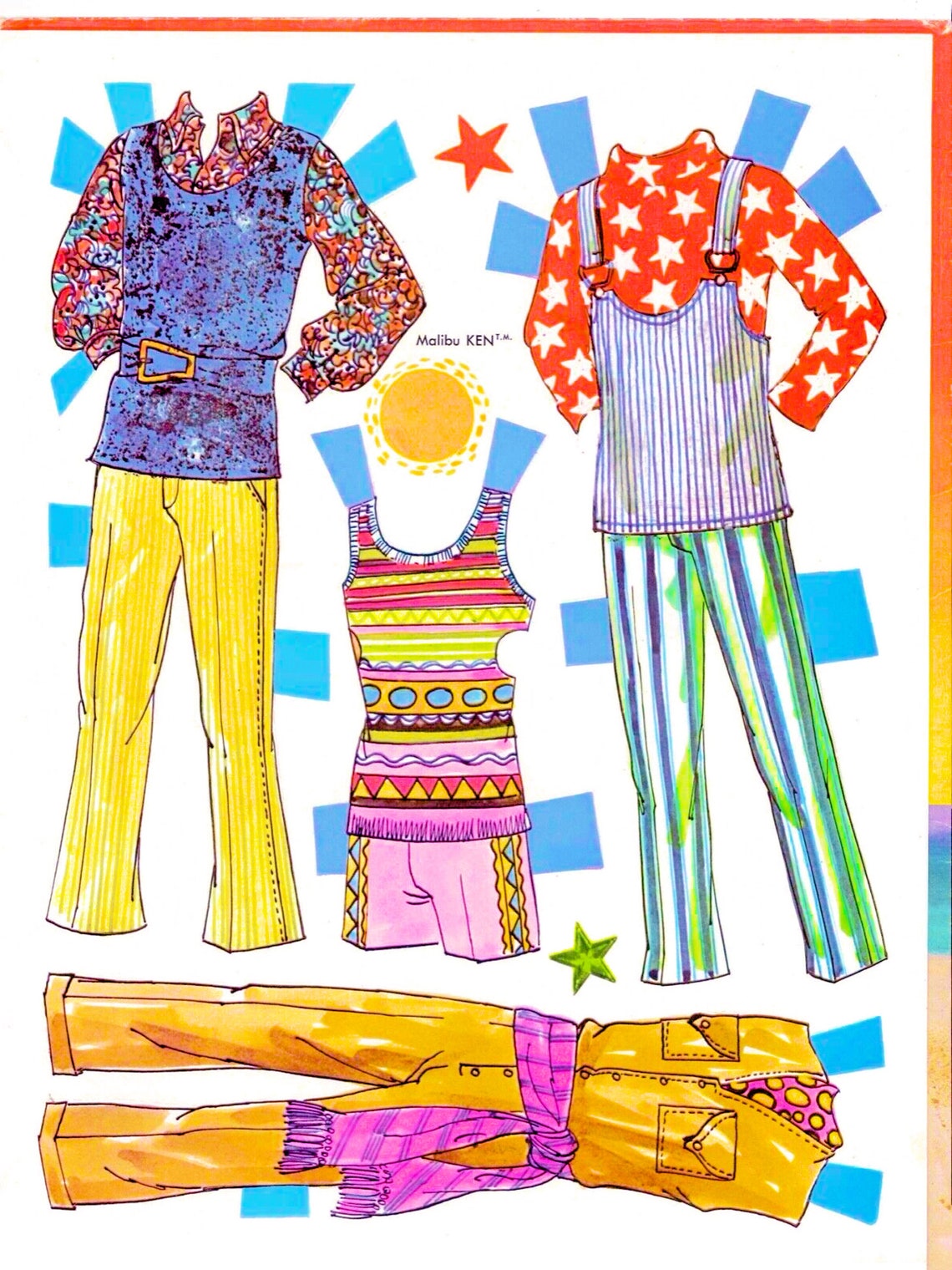 Barbie Paper Doll Printable PDF malibu Barbie Paper Doll Etsy