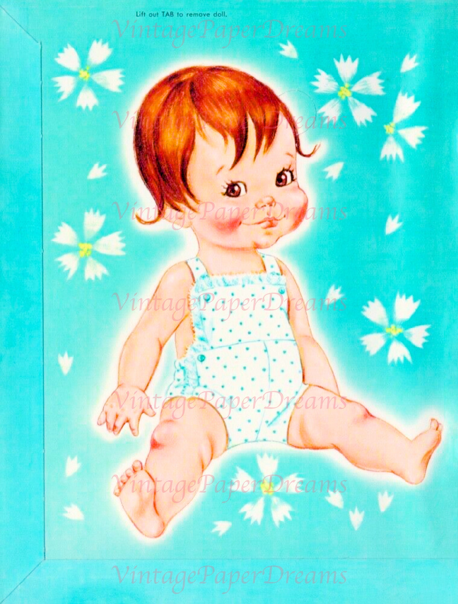 Vintage Paper Doll Printable PDF Baby Pat Paper Doll 60s 1960s Ginger
