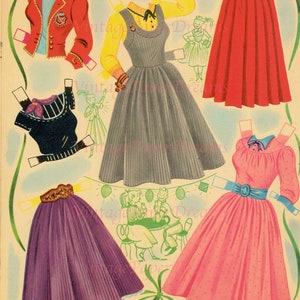 Vintage Paper Doll Printable PDF • best Friends Paper Dolls • 50s 1950s ...