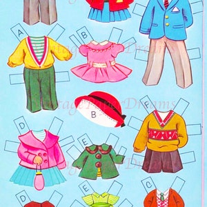 Vintage Paper Doll Printable PDF • Dozen Cousins Paper Doll • 60s 1960s ...