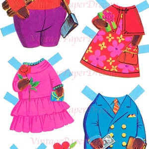 Vintage Paper Doll Printable PDF • Goldilocks + Three Bears Paper Dolls ...