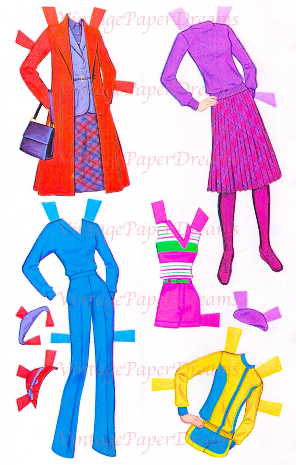 Vintage Paper Doll Printable PDF Barbie Paper Doll 1980 Etsy
