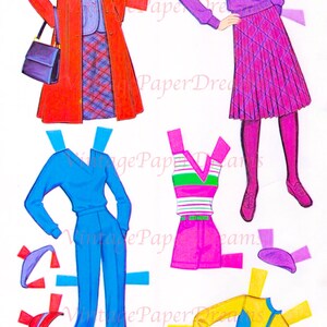 Vintage Paper Doll Printable PDF • Barbie Paper Doll • 1980 80s 1980s ...