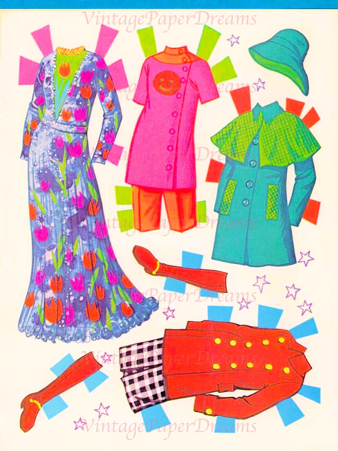 Vintage Paper Doll Printable PDF malibu Francie Paper Doll Etsy