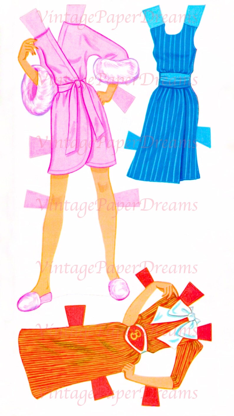 Barbie Paper Doll Printable PDF Crystal Barbie Paper Doll Etsy
