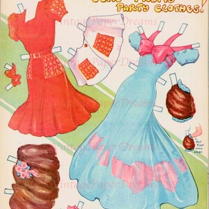 Vintage Paper Doll Printable PDF • Bob &amp; Betty Paper Doll • 40s 1940s ...