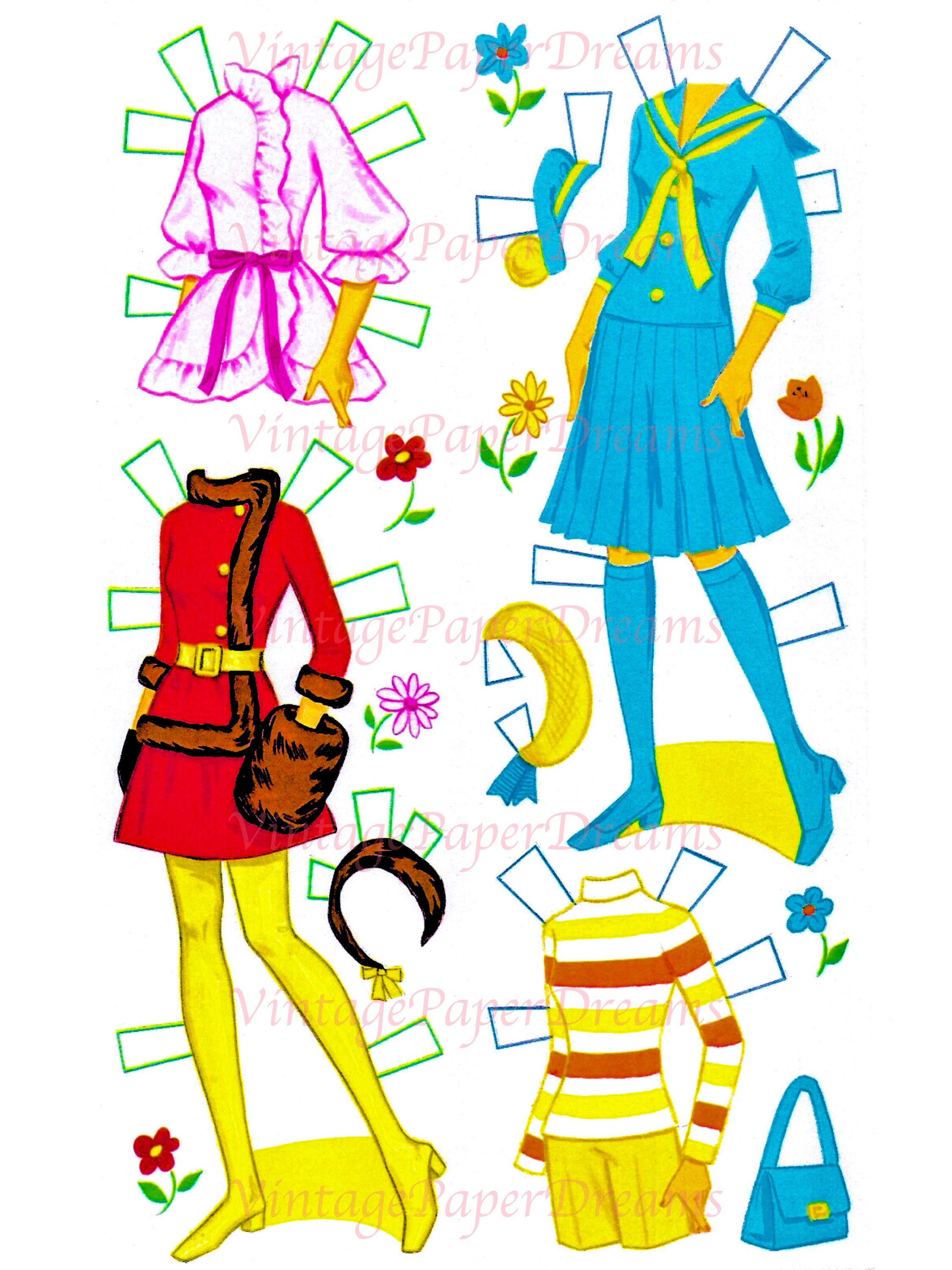 Barbie Paper Doll Printable PDF barbie Paper Doll Vintage 1971 70s ...