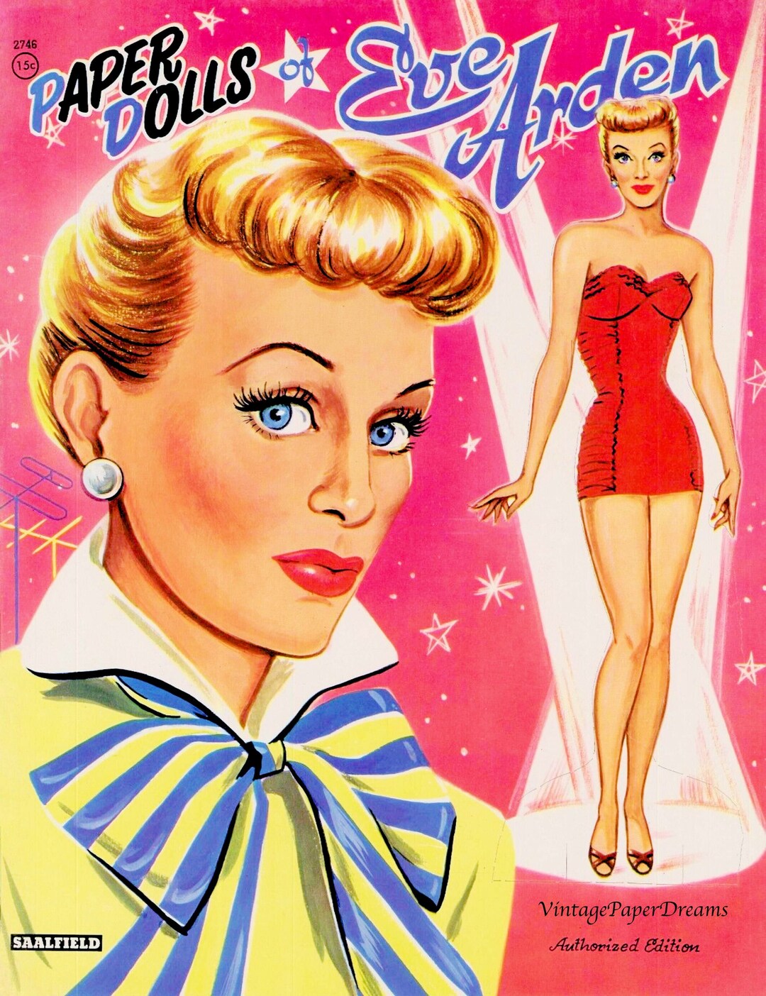 Handmade Paper Doll Vintage Ornament – Valentine / Christmas Gift Tag, Item #20