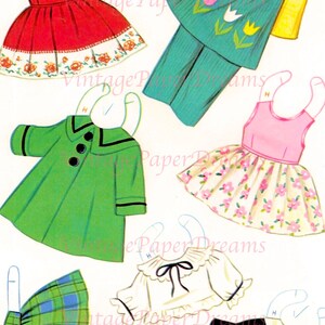 Vintage Paper Doll Printable PDF • happy Friends Paper Doll • 50s 1950s ...