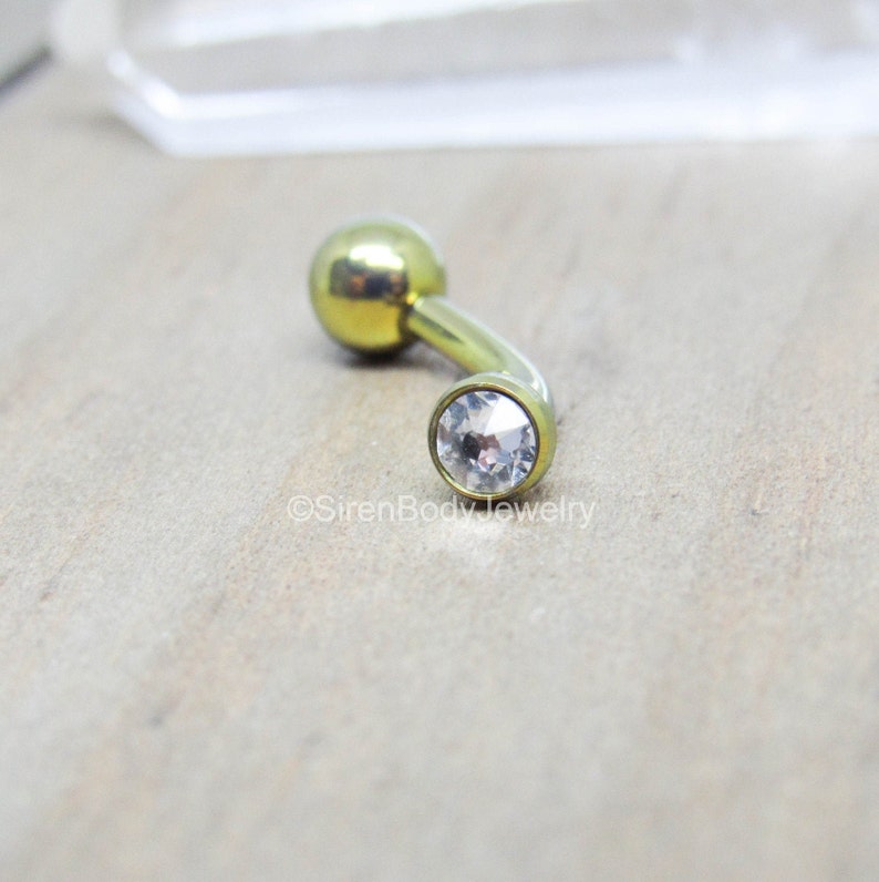 VCH Piercing Jewelry Titanium 14g Internally Threaded Curved Etsy