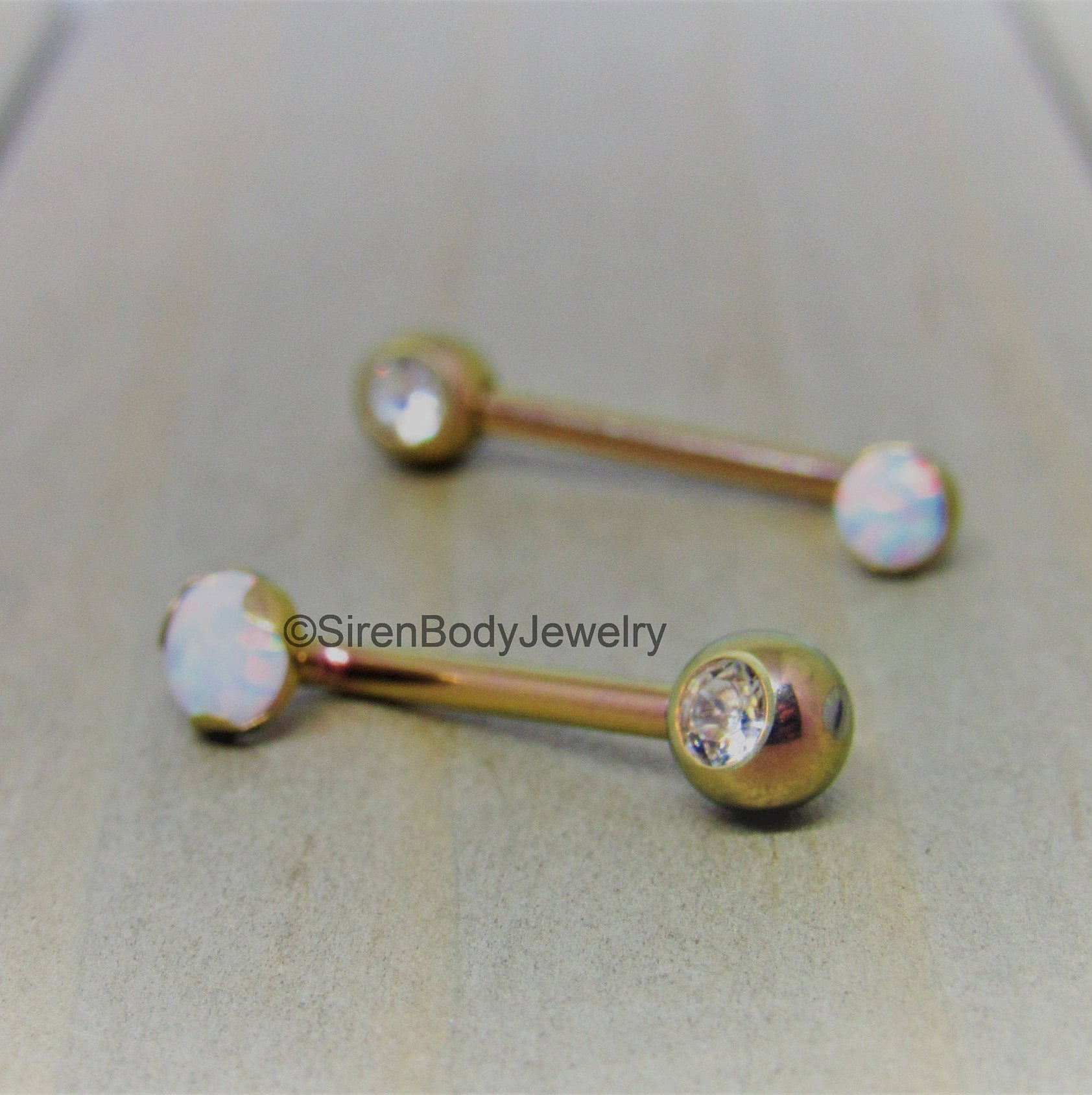 VCH piercing barbell 14g titanium internally threaded pick Etsy