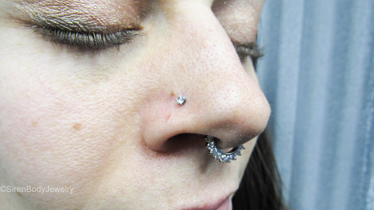 18g Titanium Nose Piercing Stud L Bend Hypoallergenic Nostril Etsy