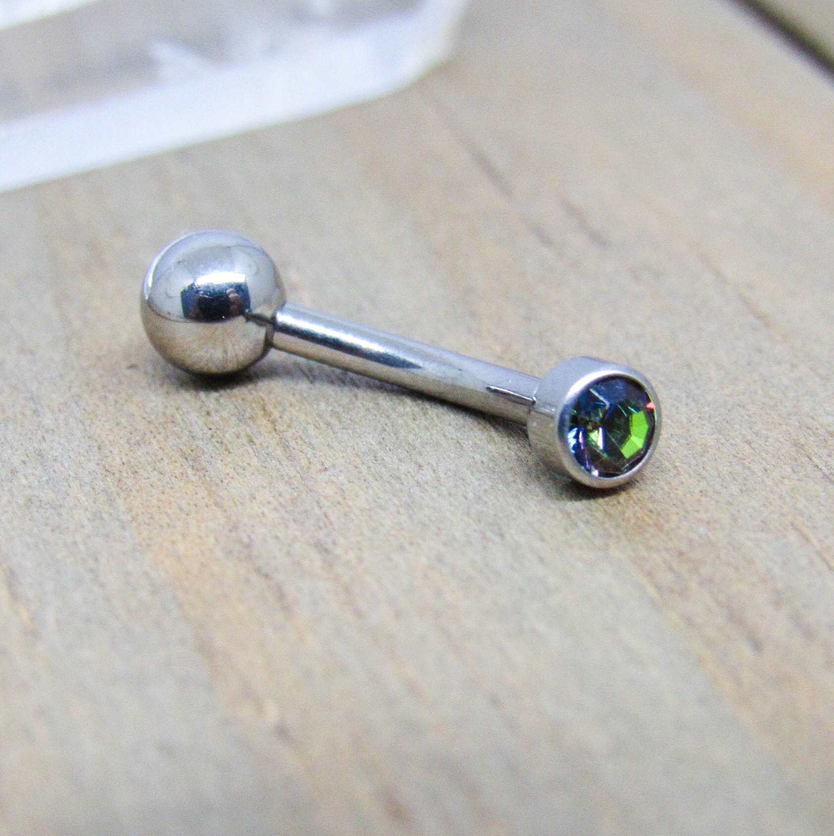 14g VCH titanium curved barbell floating navel piercing Etsy
