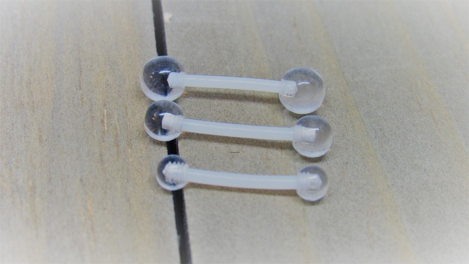 Clear nipple piercing retainers 14g pair custom lengths 3mm Etsy