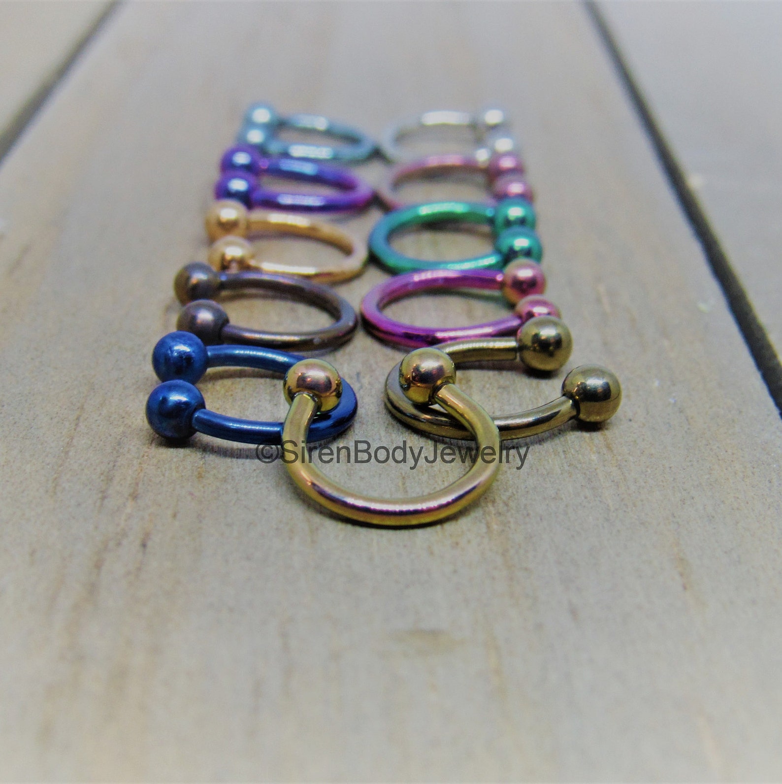 Titanium Circular Barbell 16g or 14g Septum Ring Daith Earring Etsy