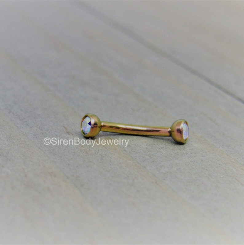 Rook Piercing Jewelry 16g Rose Gold Titanium Curve 3mm Aurora Etsy