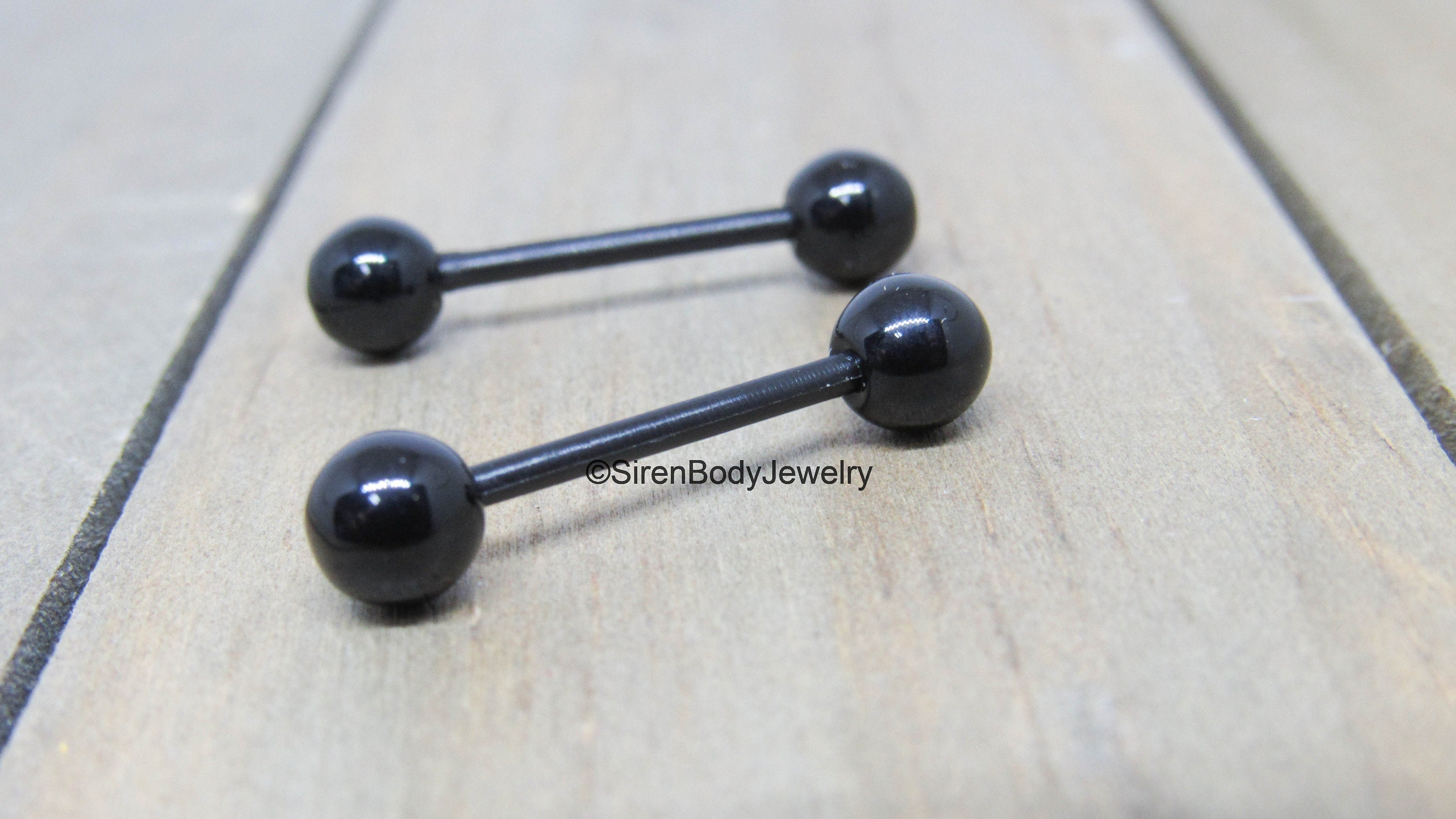 Nipple piercing retainer 14g black Bio flex flexible barbells Etsy