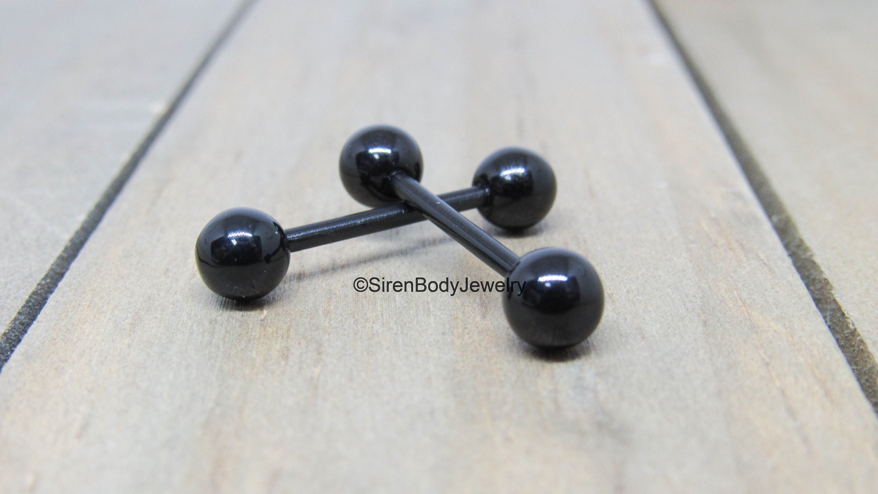 Nipple piercing retainer 14g black Bio flex flexible barbells Etsy