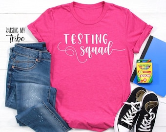 Testing Squad SVG/Leraar Testing Tshirt SVG/Testing Shirt SVG/Cricut Cut-bestanden