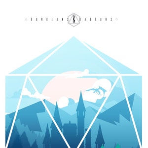 Dungeons and Dragons minimalist poster