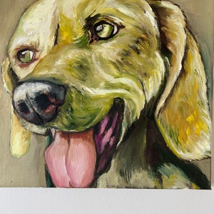 Pet Portrait series, 30x30 cm, oil on canvas, ready to hang, handmade, you can send photo of your pet, art work upon commission, framed opt.