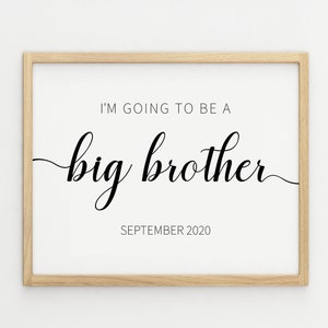 I'm Going to be a Big Brother, Custom Pregnancy Announcement Sign, Photo Prop for Baby 2