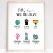 In this Classroom We Believe, Equality Wall Art, Educational Printable, Anti racism Printable, Diversity Sign