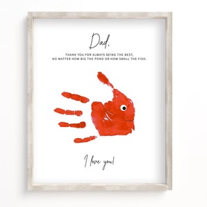 DIY Handprint Craft: Dad, Thank You for Always Being the Best! Personalized Gift for Father&#39;s Day or Birthday