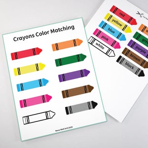 Color Matching Game, Busy Book Printable, Educational Activity, Homeschool Worksheet, Busy Binder for Toddlers image 5