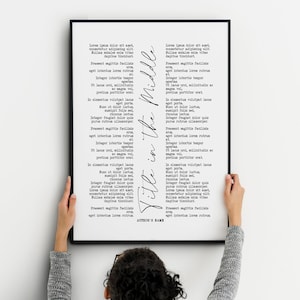 Custom Printable Poem, Black and White Motivational Art, Personalized Poem Poster, Housewarming Custom Gift,