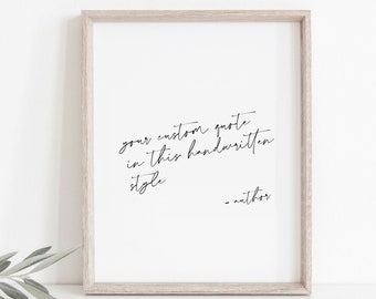 Handwritten Quote | Etsy