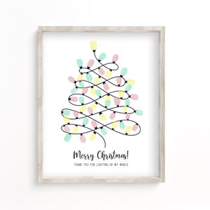 Frohe Weihnachten Fingerabdruck Handwerk, DIY Urlaub Kunst, druckbare Andenken Geschenk von Kindern