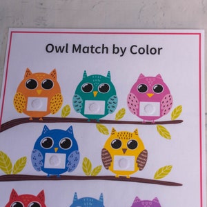 Color Matching Game, Busy Book Printable, Educational Activity, Homeschool Worksheet, Busy Binder for Toddlers