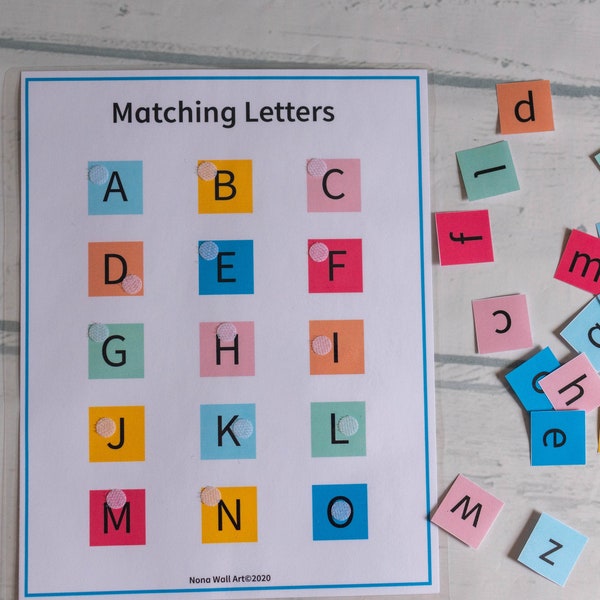 Educational Activity, Alphabet Worksheet, Homeschool Printable, Busy Binder for Kids, Montessori Learning