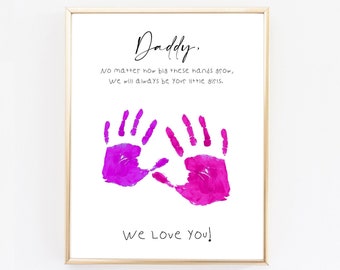 Father's Day Handprint Art: Daddy's Little Girls Keepsake (Digital Download)