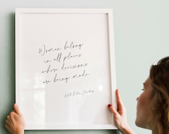 RBG Quote Printable: Feminist Wall Art (Digital File)