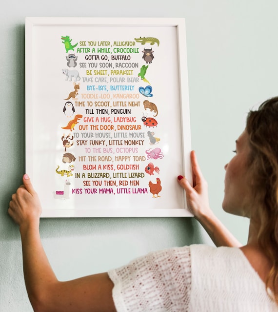 See You Later Alligator, Goodbye Classroom Poster, Educational Wall Art, Preschool Printable, Playroom Art