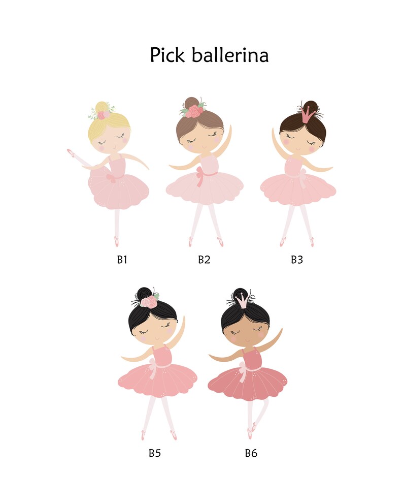 Ballerina Wall Art Custom Ballerina Name for Girls Etsy