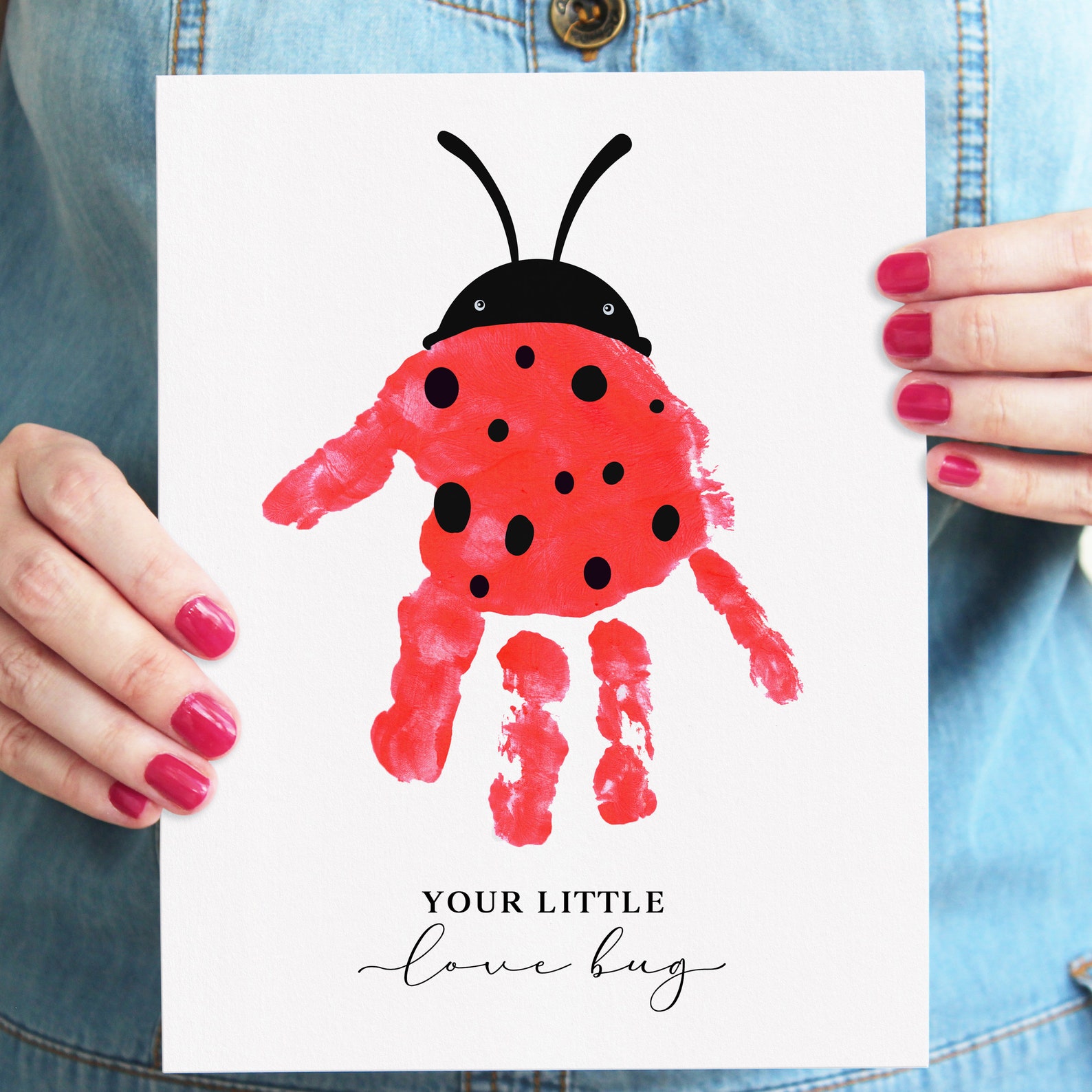 Ladybug Handprint Art: Father's Day DIY Craft (digital Download) - Etsy