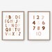 ABC 123 Printable Set of 2 Educational Poster Neutral - Etsy